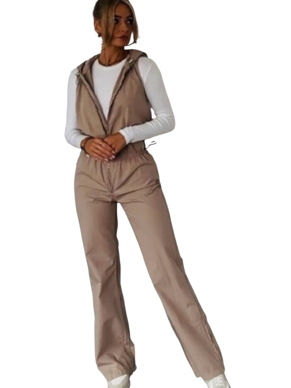 Zara Hooded Wide-Leg Jumpsuit